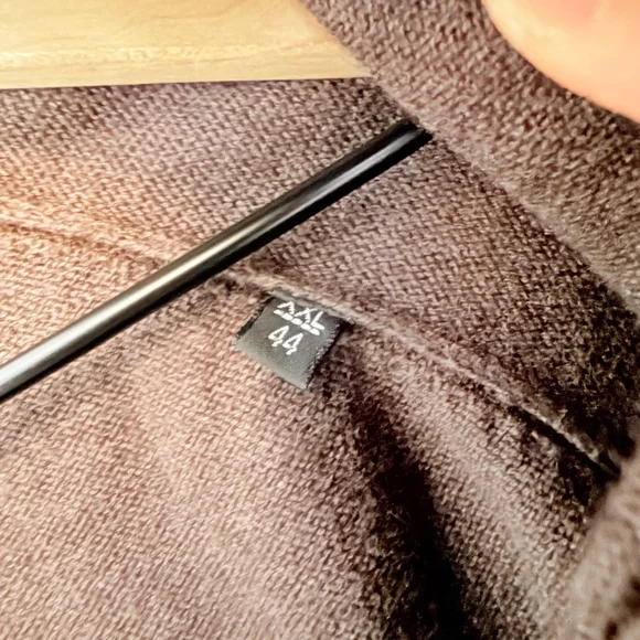Massimo Dutti Men's Brown Cotton-Cashmere Zip Cardigan Size XXL - Picture 5 of 7